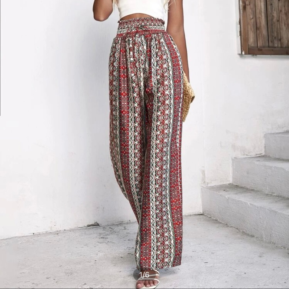 Boho wide leg pants